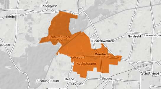 Mietspiegelkarte Meerbeck b. Stadthagen