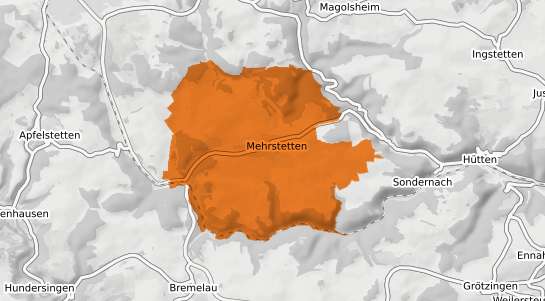 Mietspiegelkarte Mehrstetten b. Muensingen, Wuerttemberg