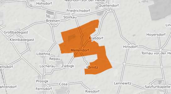Mietspiegelkarte Meilendorf