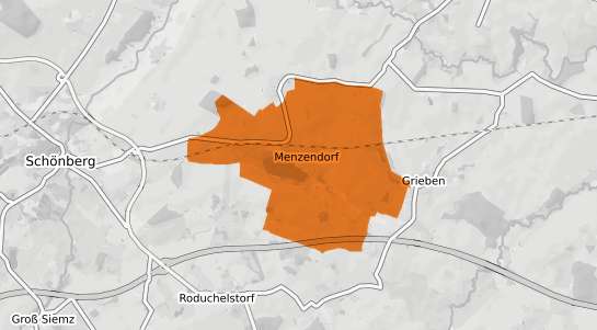 Mietspiegelkarte Menzendorf b. Schoenberg, Mecklenburg