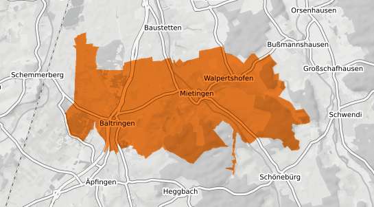 Mietspiegelkarte Mietingen