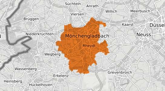 Mietspiegelkarte Mönchengladbach