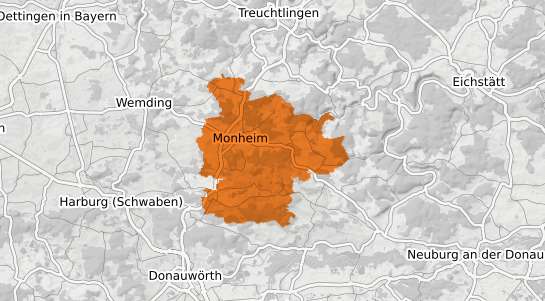 Mietspiegelkarte Monheim Schwaben