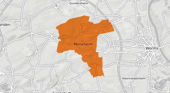 Mietspiegelkarte Monsheim Rheinhessen