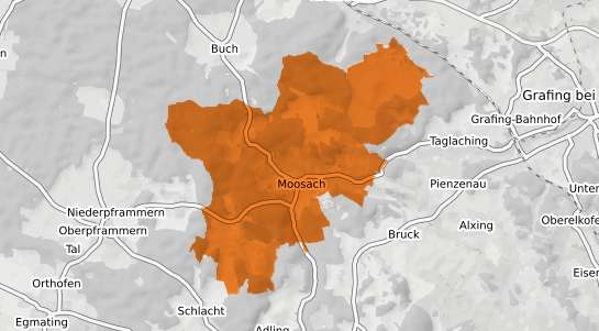 Mietspiegelkarte Moosach b. Grafing b. Muenchen