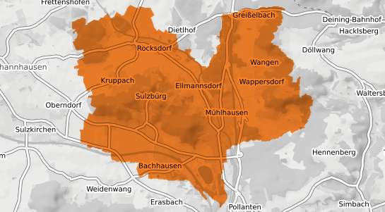Mietspiegelkarte Muehlhausen Kraichgau