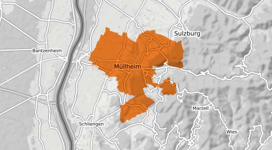 Mietspiegelkarte M&uuml;llheim (Baden) Baden