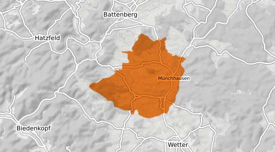 Mietspiegelkarte M&uuml;nchhausen (am Christenberg) am Christenberg