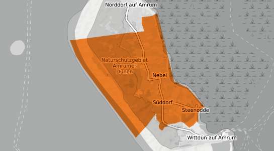 Mietspiegelkarte Nebel auf Amrum
