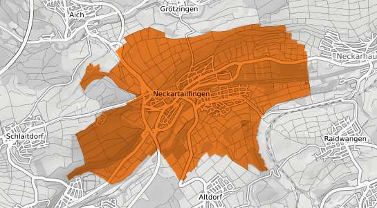 Mietspiegelkarte Neckartailfingen