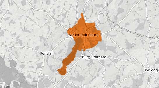 Mietspiegelkarte Neubrandenburg Mecklenburg