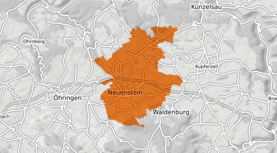 Mietspiegelkarte Neuenstein Hessen