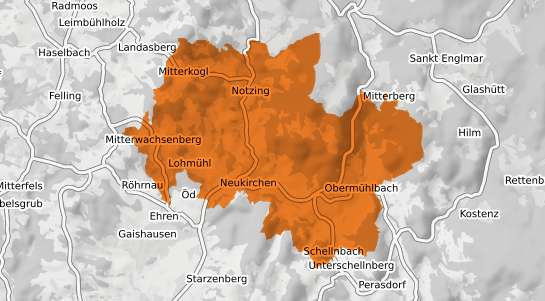 Mietspiegelkarte Neukirchen Knuellgebirge