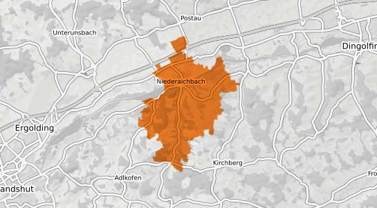 Mietspiegelkarte Niederaichbach