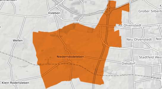 Mietspiegelkarte Niederndodeleben