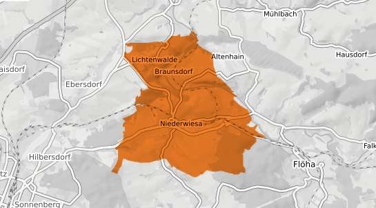 Mietspiegelkarte Niederwiesa