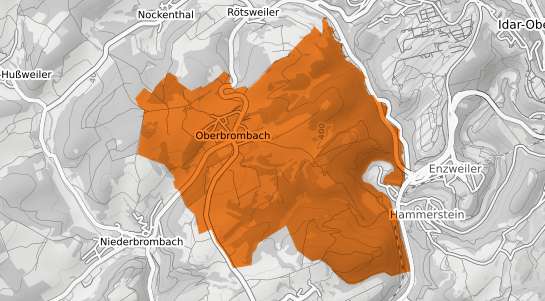 Mietspiegelkarte Oberbrombach b. Idar-Oberstein