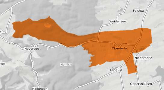 Mietspiegelkarte Oberdorla