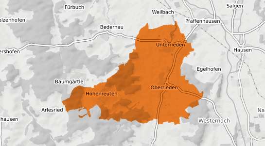 Mietspiegelkarte Oberrieden Schwaben