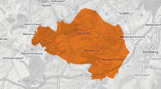Mietspiegelkarte Oelsnitz b. Grossenhain, Sachsen