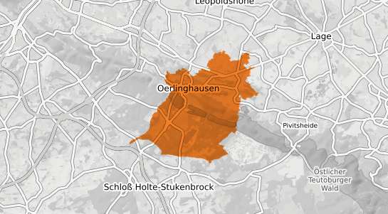 Mietspiegelkarte Oerlinghausen