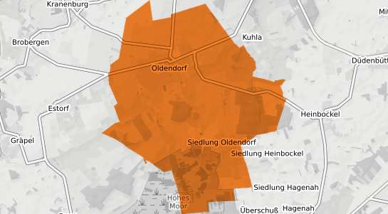 Mietspiegelkarte Oldendorf Holstein