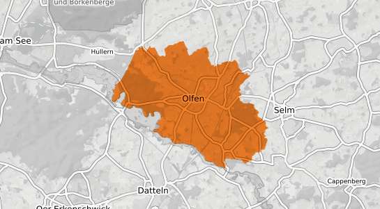 Mietspiegelkarte Olfen Westfalen
