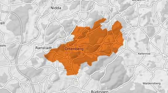Mietspiegelkarte Ortenberg Hessen