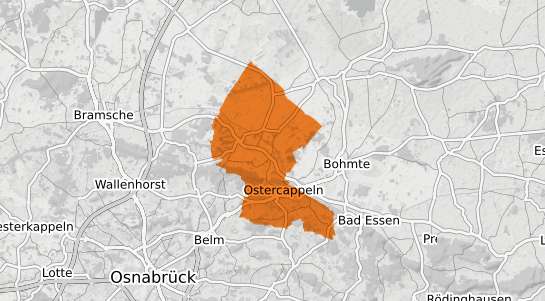 Mietspiegelkarte Ostercappeln