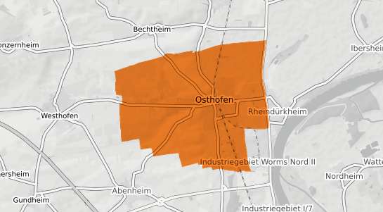 Mietspiegelkarte Osthofen Rheinhessen