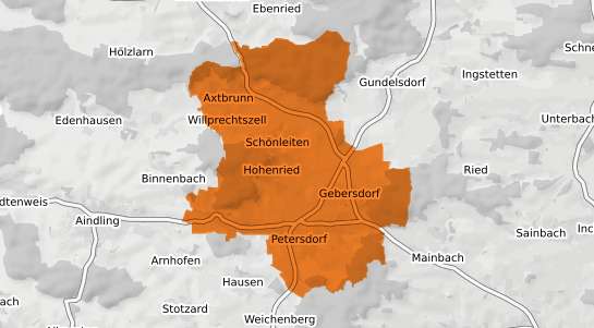 Mietspiegelkarte Petersdorf b. Aichach