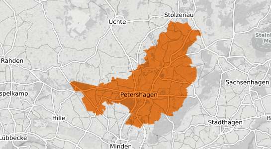 Mietspiegelkarte Petershagen b. Fredersdorf b. Berlin