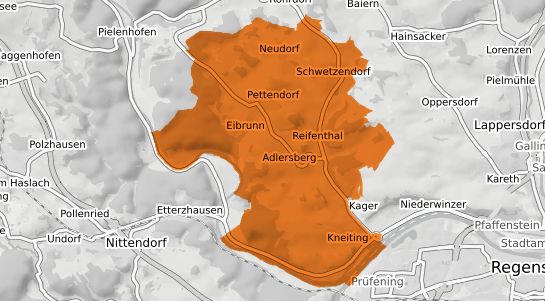 Mietspiegelkarte Pettendorf Oberpfalz
