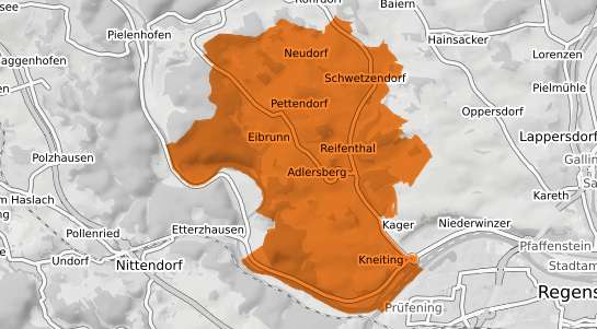 Mietspiegelkarte Pettendorf Oberpfalz