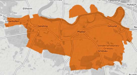 Mietspiegelkarte Pfatter