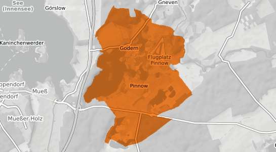 Mietspiegelkarte Pinnow b. Schwerin, Mecklenburg