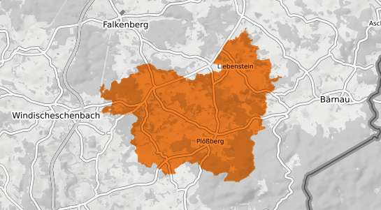 Mietspiegelkarte Pl&ouml;&szlig;berg Oberpfalz