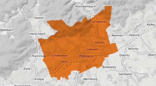 Mietspiegelkarte P&ouml;&szlig;neck