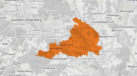 Mietspiegelkarte Poppenricht