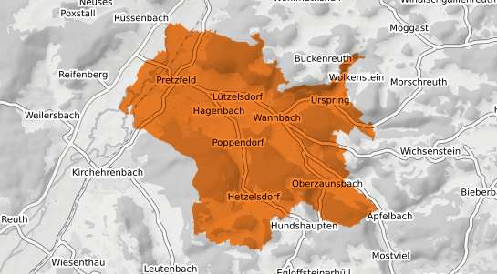 Mietspiegelkarte Pretzfeld