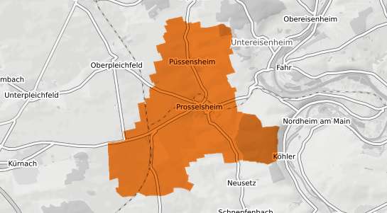 Mietspiegelkarte Prosselsheim