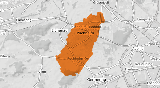 Mietspiegelkarte Puchheim Oberbayern