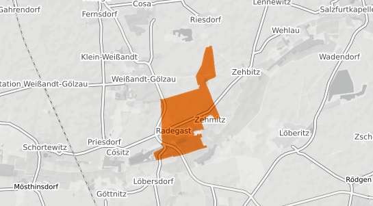 Mietspiegelkarte Radegast b. Koethen, Anhalt