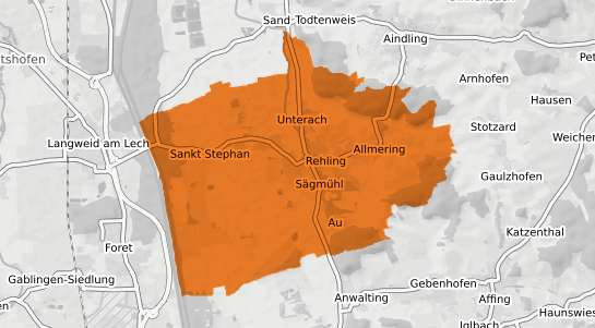 Mietspiegelkarte Rehling