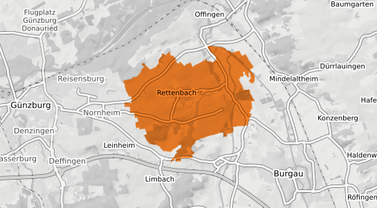 Mietspiegelkarte Rettenbach Kr. Guenzburg