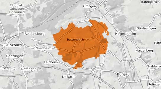 Mietspiegelkarte Rettenbach Kr. Guenzburg