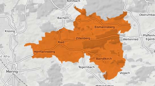 Mietspiegelkarte Ried Gem. Frauenneuharting