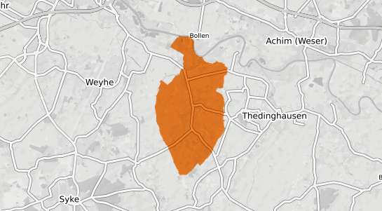 Mietspiegelkarte Riede Kr. Verden, Aller