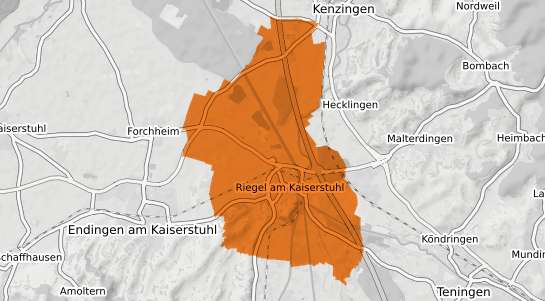 Mietspiegelkarte Riegel Kaiserstuhl