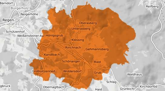 Mietspiegelkarte Rinchnach